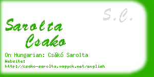 sarolta csako business card