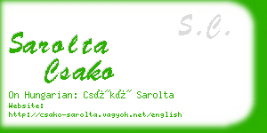 sarolta csako business card